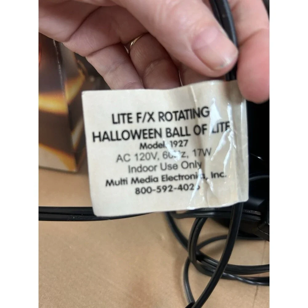 Lite F/X Halloween Ball Of Lite Rotating Light Up Disco Party Ball Projection
